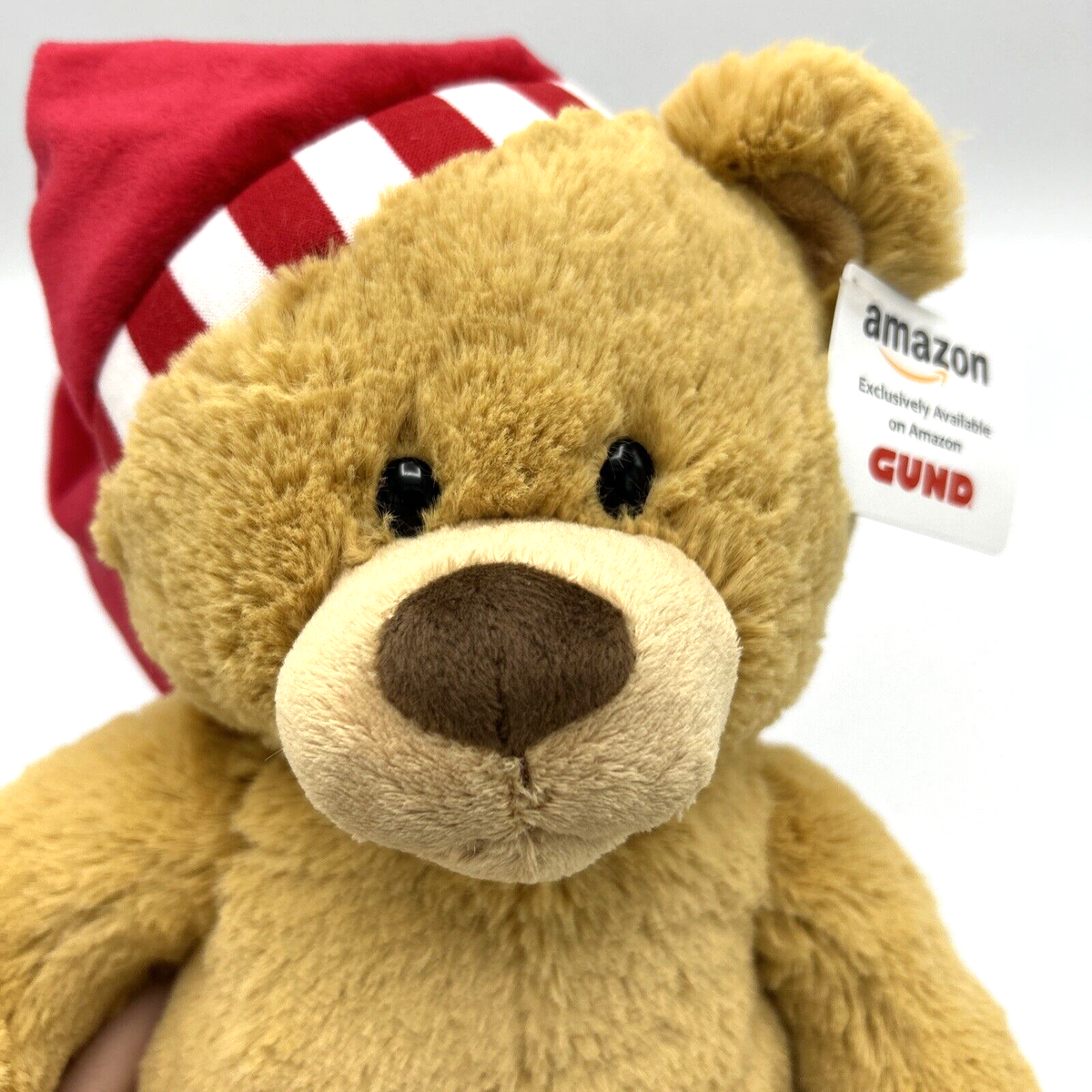 Gund Brown Teddy Bear Christmas Holiday Plush With Hat Amazon