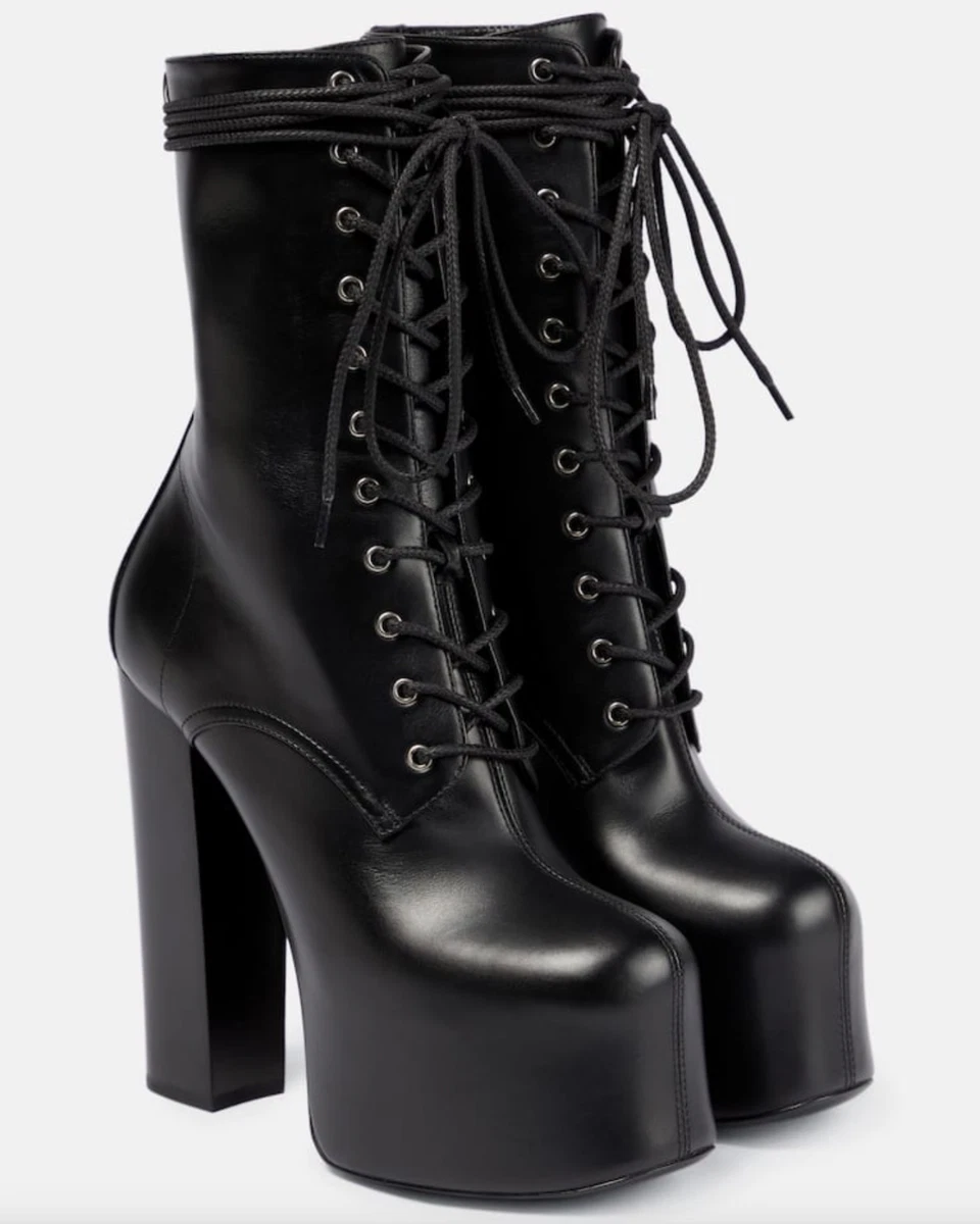Saint Laurent Lace Up Boots for Women for sale | eBay