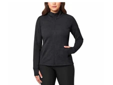 Mondetta Ladies' Jacquard Full-Zip Jacket, Black Small