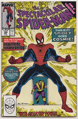 Spectacular Spider-Man 158 NM 9.4 1989 Cosmic Powers Trapster Sal