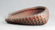 Tokoname Winnowing Basket-shape Bonsai Pot by Bigei, #bigei200 : 155*150*H52mm
