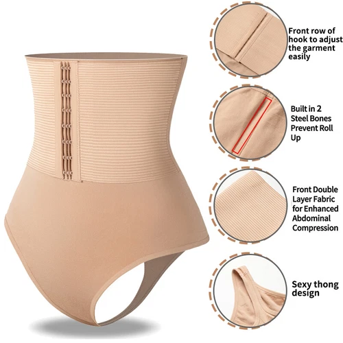 Fajas Thong Women Waist Trainer Body Shaper Butt Lifter High Waist Tummy Control - Picture 14 of 44