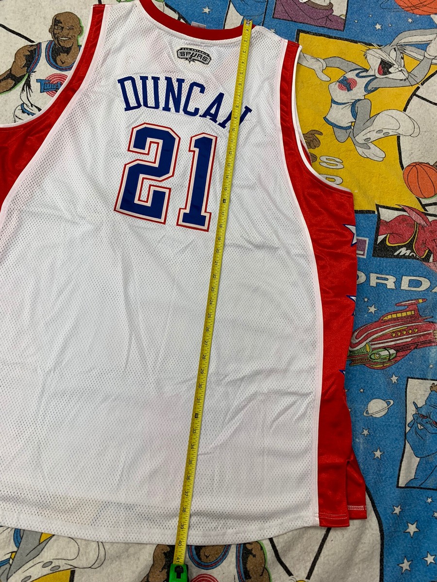 ウェア 2004 NBA All Star Tim Duncan Jersey XXL NBA Authentic ALL STAR TIM DUNCAN Jersey Size 56 2004 Rare Retro