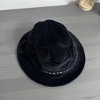 Chapeau seau velours côtelé noir petit coton moyen Supreme NY taille S/M