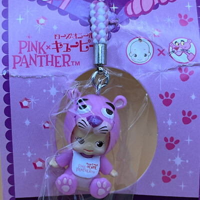 Rose O'Neill Kewpie QP Pink Panther Mini Figure Netsuke Strap Key