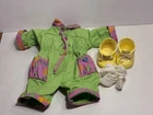 Vintage  Hasbro Cpk Cabbage Patch Kids Doll  Green Jumper Outfit Shoes