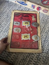 Vintage Partrade Belt Buckle Collection Store Display hanging 1970s Japan Cowboy