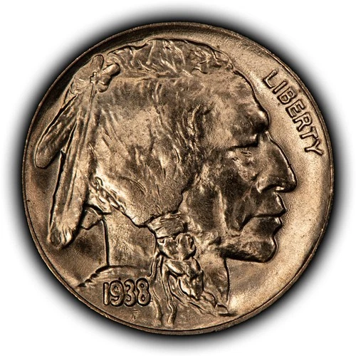 1938-D 5c Indian Head Buffalo Nickel - Frosty BU - SKU-Y6600