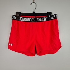 Under Armour Hot Pink HeatGear Play Up Athletic Shorts Youth XL YXL Loose Fit