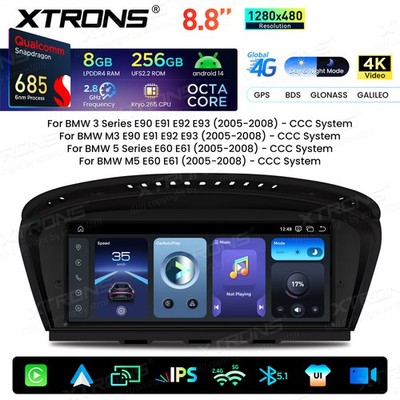 8,8'' Qualcomm 685 8G+256G Android 14 Autoradio 4K für BMW E60 E90 E91 E92 M5 CCC