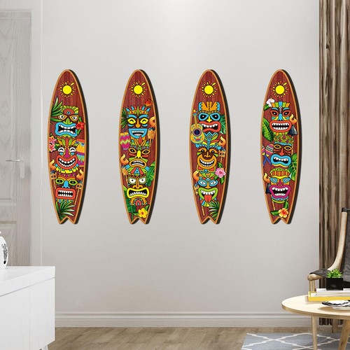 4 Stück Surfbrett-Wanddekoration aus Holz für Partygeschenke im - Bild 3 von 7