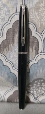 Vintage Waterman Hemisphere Black And Chrome Fountain Pen