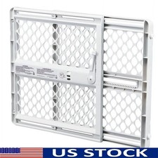 26 Inch Pet Gate Expandable Plastic Pressure Mounted Safety Barrier Dogs Pets
