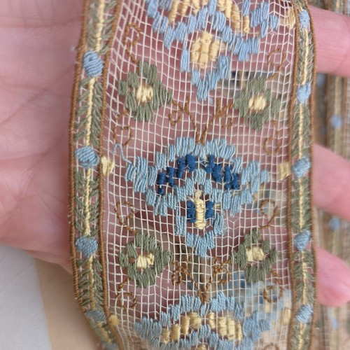 Approx 2+ yards beautiful Vintage fine machine-knitted Lace poss French/Swiss - Picture 2 of 5
