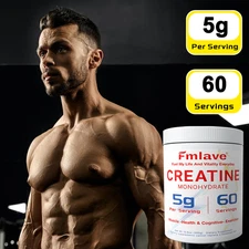 Creatine Monohydrate Powder Muscle gain (Micronized) 5g per serv 300g Unflavored