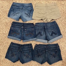 Lot of 6 dELiA*s Shorts! Size 00 0 1/2 Taylor Morgan Bailey Evan Jean Tan Delias
