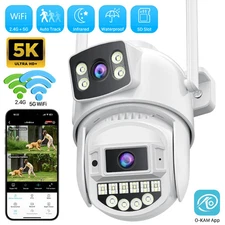 8MP 4K PTZ Wifi Camera Dual Len with Dual Screen HD 10MP 5K Ai Human Detect Auto