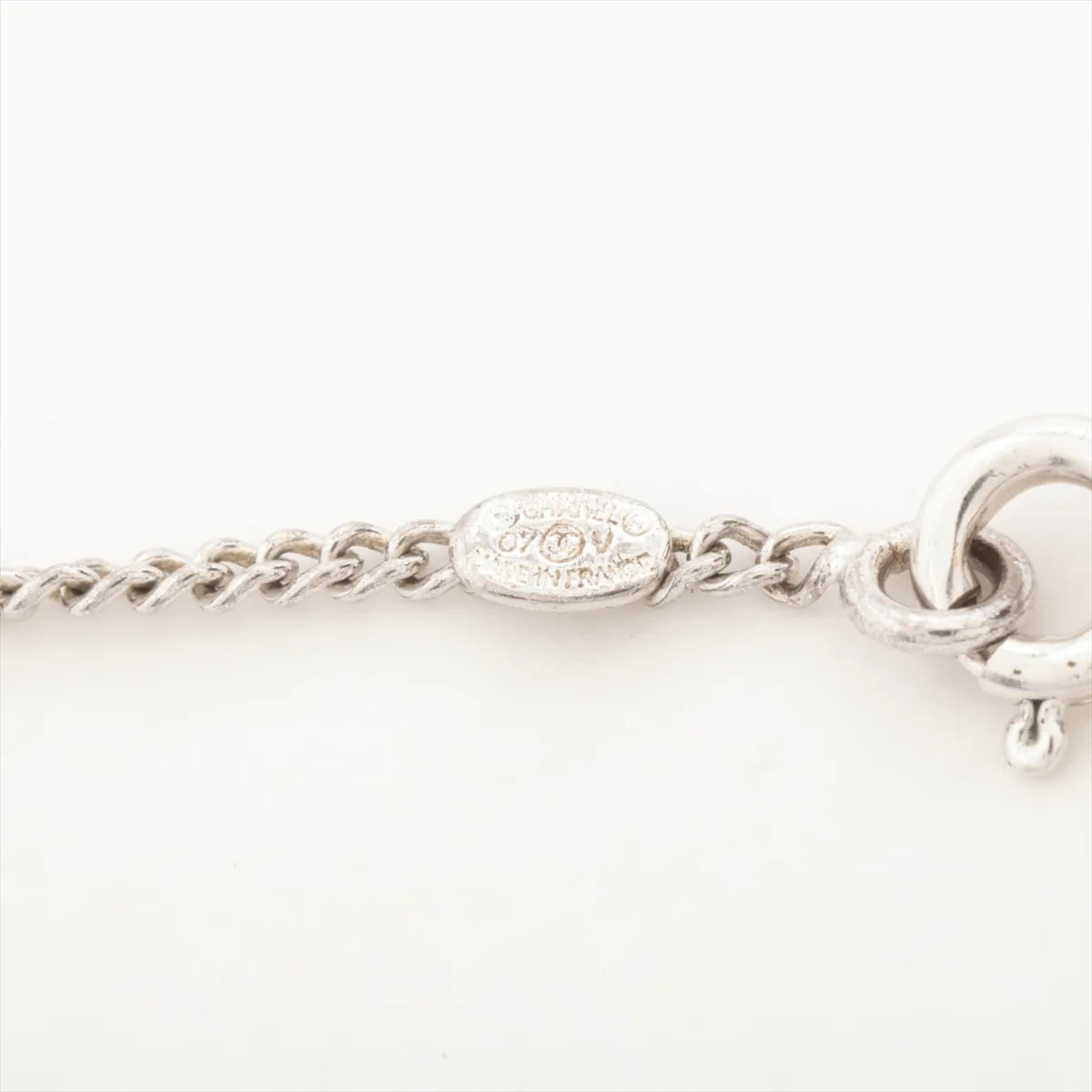 Chanel Coco Mark 07V Necklace Metal x rhinestone Silver thumbnail 4