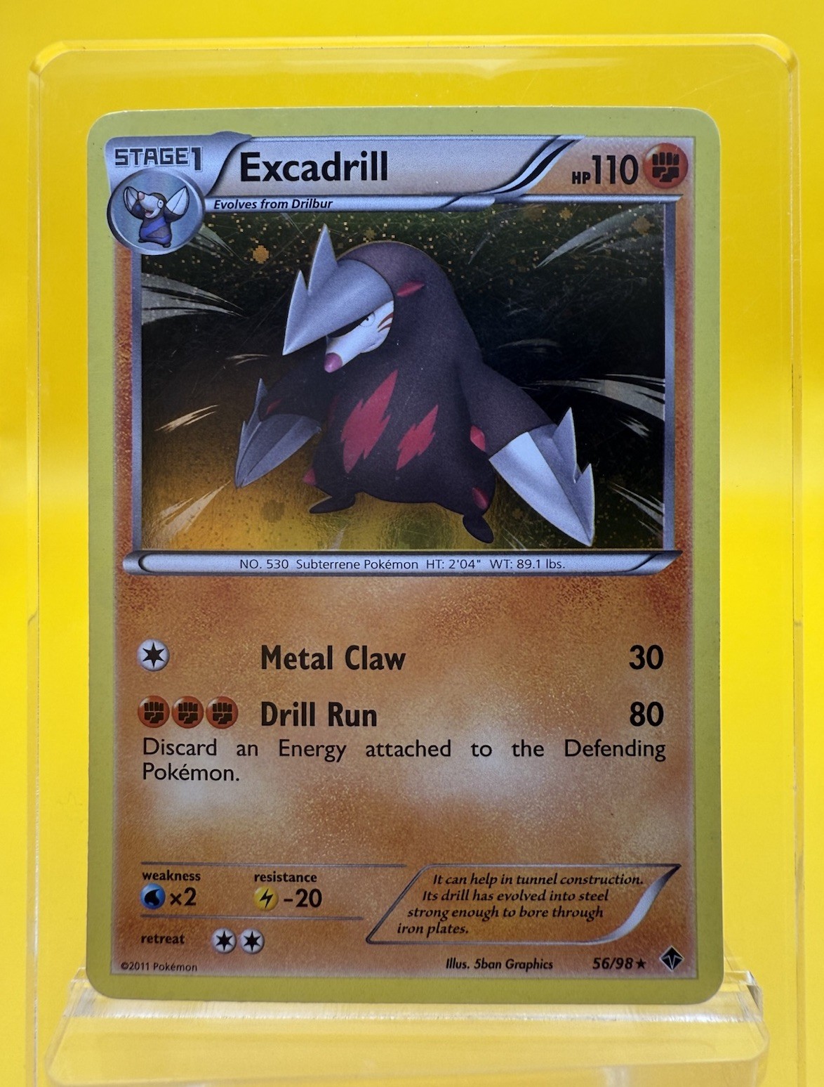 Excadrill 56/98 Emerging Powers (Cosmos Holo) Rare Pokemon Card 2011 MP