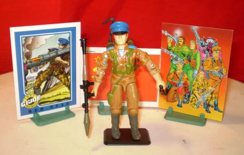 1991 GI JOE RED STAR OKTOBER GUARD OFFICER + RARE CARDS ARAH Vintage cobra USSR