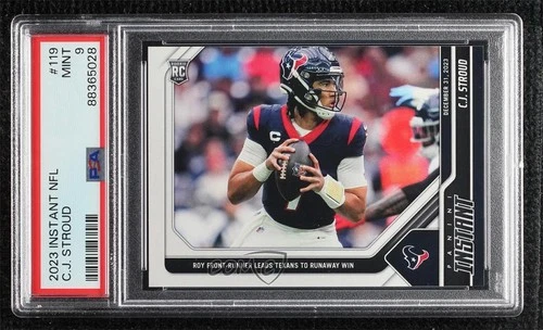 2023 Panini Instant NFL /1332 CJ Stroud #119 PSA 9 MINT Rookie RC