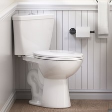 17.2" Corner Two Piece Elongated Toilet 0.8/1.28GPF Dual Flush w/Slow Close Seat