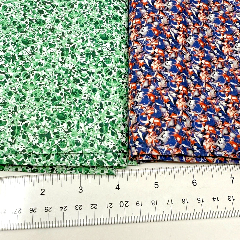 LOTE REMANENTE DE 4 piezas de tela de algodón Liberty Tana Lawn - 1/2 yarda - 2 yardas en total Foto 4 de 4