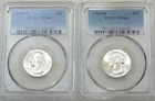1963 D Washington Silver Quarter PCGS MS64 2 coins Just Graded New Holder #M295P