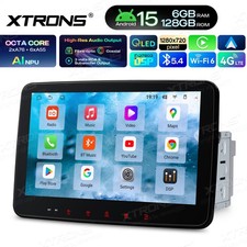 2 DIN Android 15 Car Radio 10.1 Inch QLED Wireless CarPlay 4G Wi-Fi 6 4G 6 128G