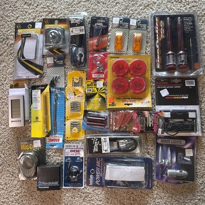 Wholesale Auto Truck Accessories Job Lot NOS RoadPro Barjan CB Mic Lights Fuses