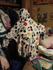 Disney Mickey Mouse All-Over Print Hooded Throw Blanket, Kids, White Multicolor