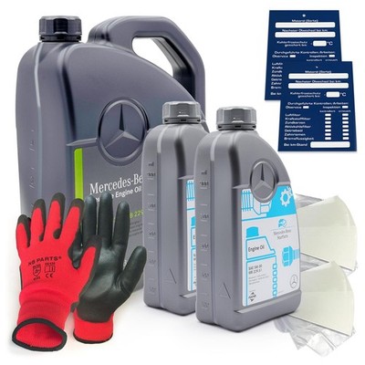 7 Liter Original Mercedes-Benz Motoröl 5W30 229.51 inkl. Trichter + Anhänger