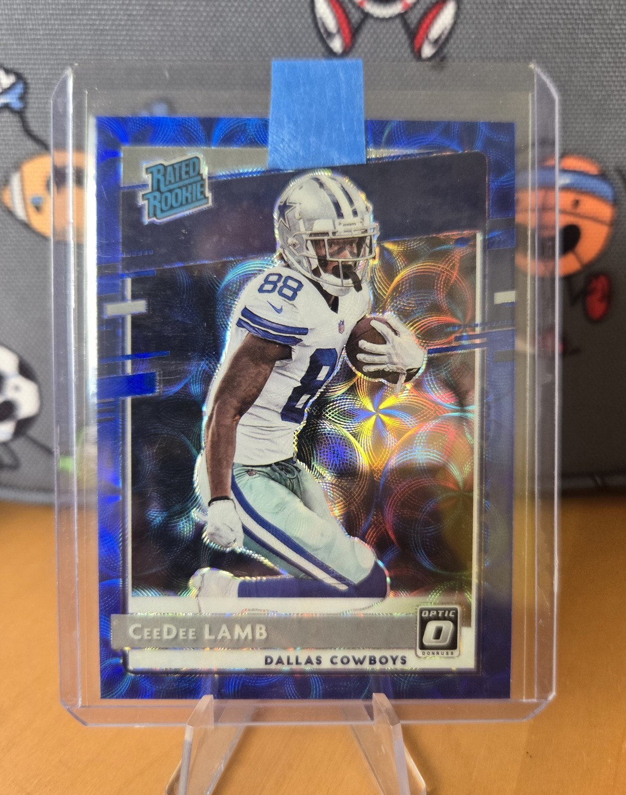 2020 Panini Donruss Optic - Rated Rookies CeeDee Lamb #156 Blue Scope Prizm (RC)