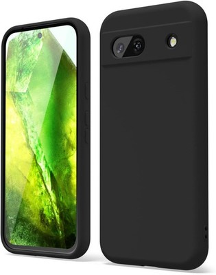 Für Google Pixel 8a | Handyhülle Schutzhülle Flüssig Weich Silikon Gel Matt Schwarz