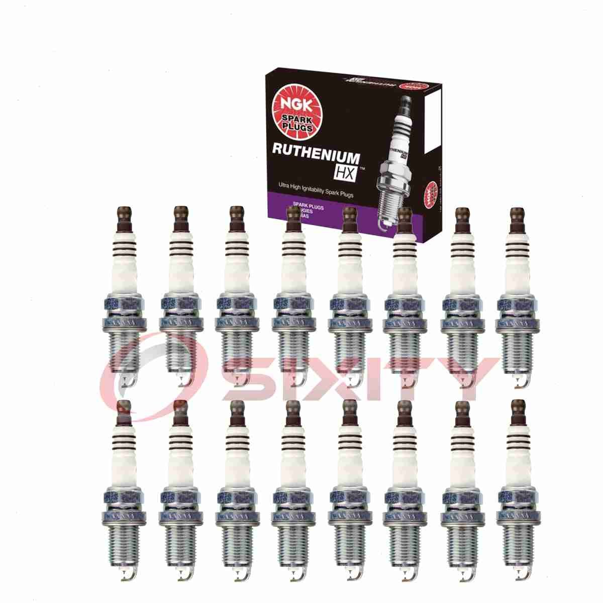 16 pcs NGK Ruthenium HX Spark Plugs for 2005-2006 Mercedes-Benz C55 AMG 5.5L me