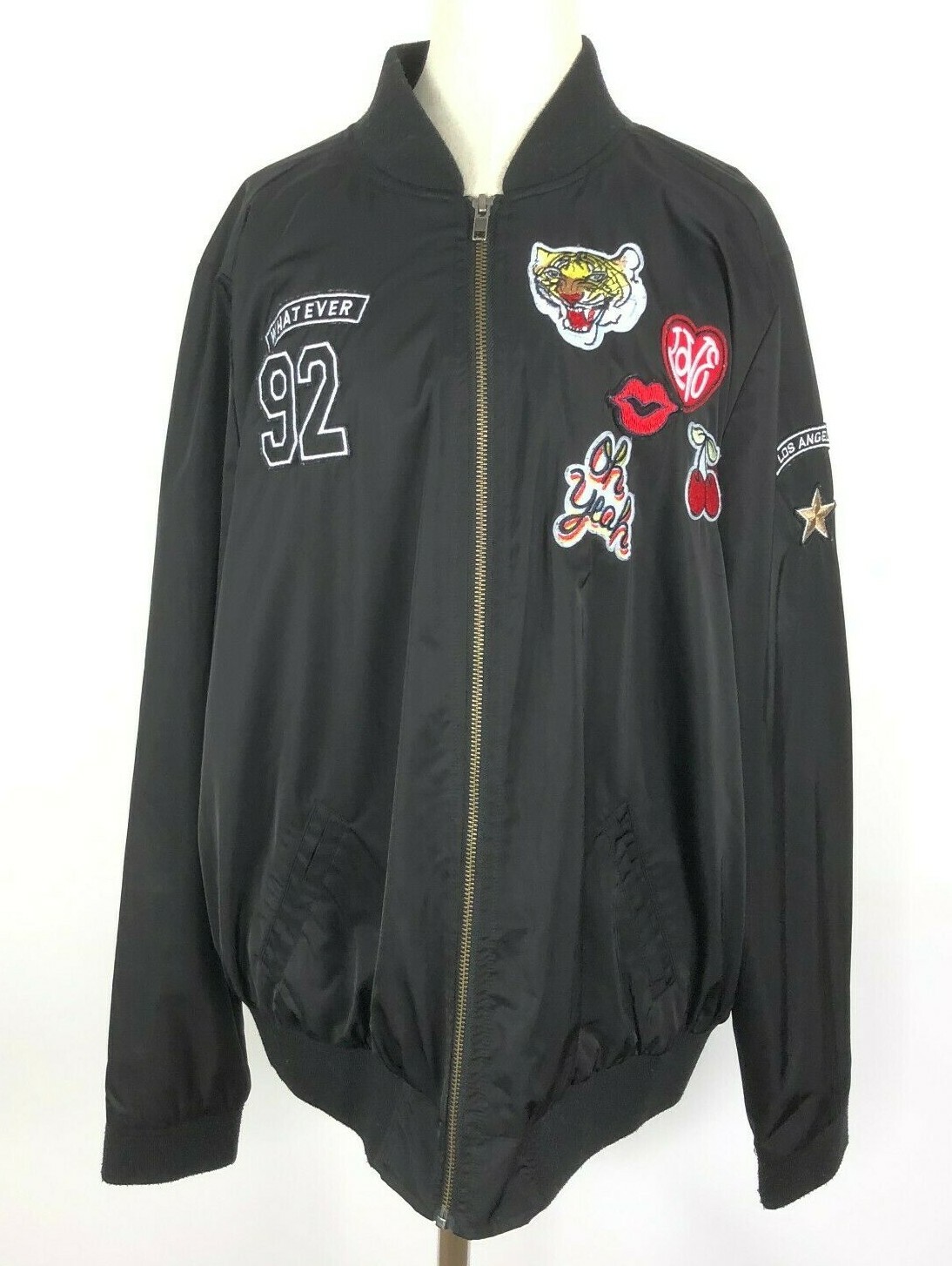 TORRID Patch Jacket Size 1 Black Patch Bomber Jac… - image 3