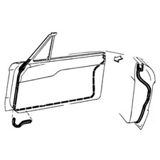 Door Seal Kit Falcon Hardtop Convertible 1963-65 Ford Car C3dz-7620530-pr
