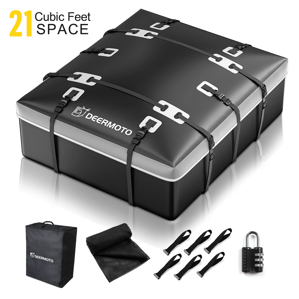 21 Cubic Car Roof Top Cargo Carrier Bag Luggage Storage For Chevrolet