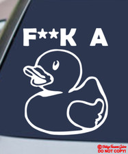 Fk A Duck Vinyl Decal Sticker Car Rear Window Bumper Jdm Rubber Ducky Funny