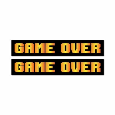 2X You Died Game Over Sticker Decal Funny Player Gaming Pc Console Nerd Gamer