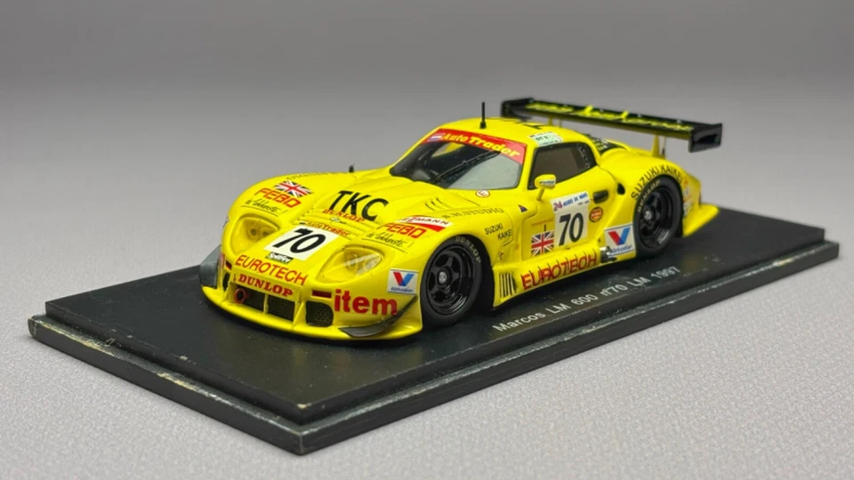 1/43 Marcos LM 600 #70 24 hours Le Mans 1997 Spark Minimax Rare No Mirror - Image 3 of 4