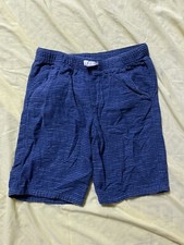 boys cat and jack navy blue and blue stripes cotton shorts. Size 16