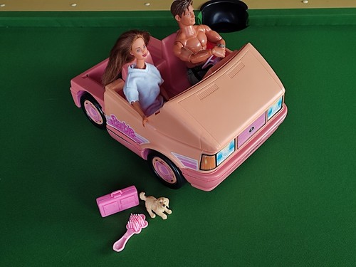 Barbie Auto, Mattel MAX STEEL 1998, Hund, Koffer, Haarbürste, Caprio, Frau 1991 - Bild 3 von 19