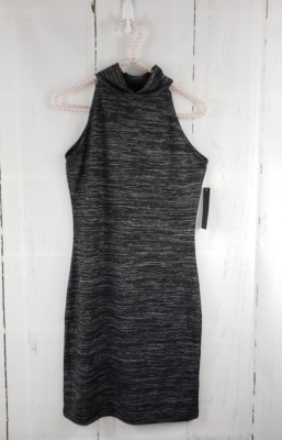 NWT RDI Modern Designer Turtleneck Halter Marled Bodycon Dress S Small
