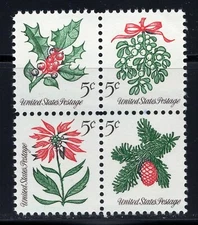 1254-1257 * CHRISTMAS   *  U.S. Postage Stamps Block MNH