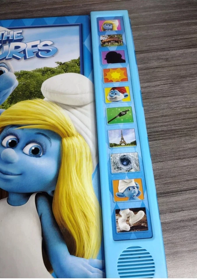 Los Pitufos juegan un libro de sonido juguete para niños regalo educativo para niños pitufina  Foto 4 de 4