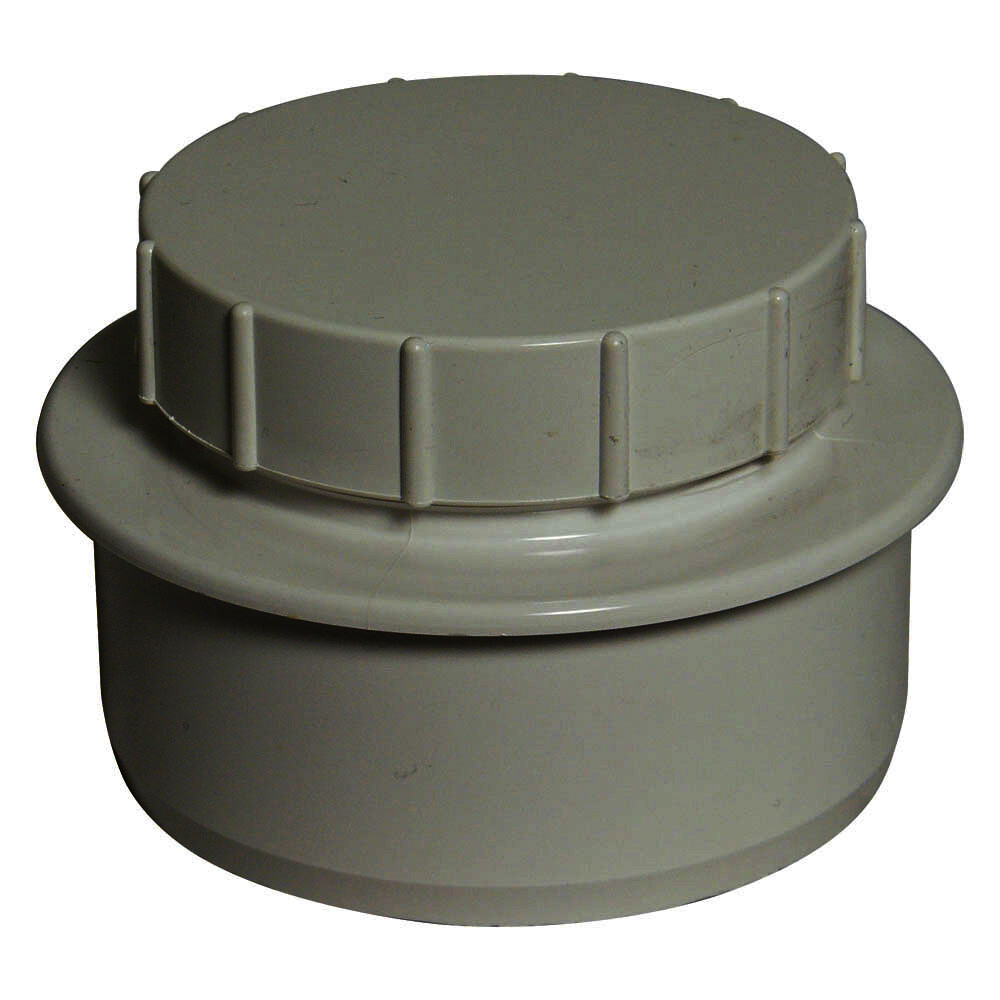Floplast SP292GR 110mm Ring Seal Soil - Screwed Access Plug - Grey