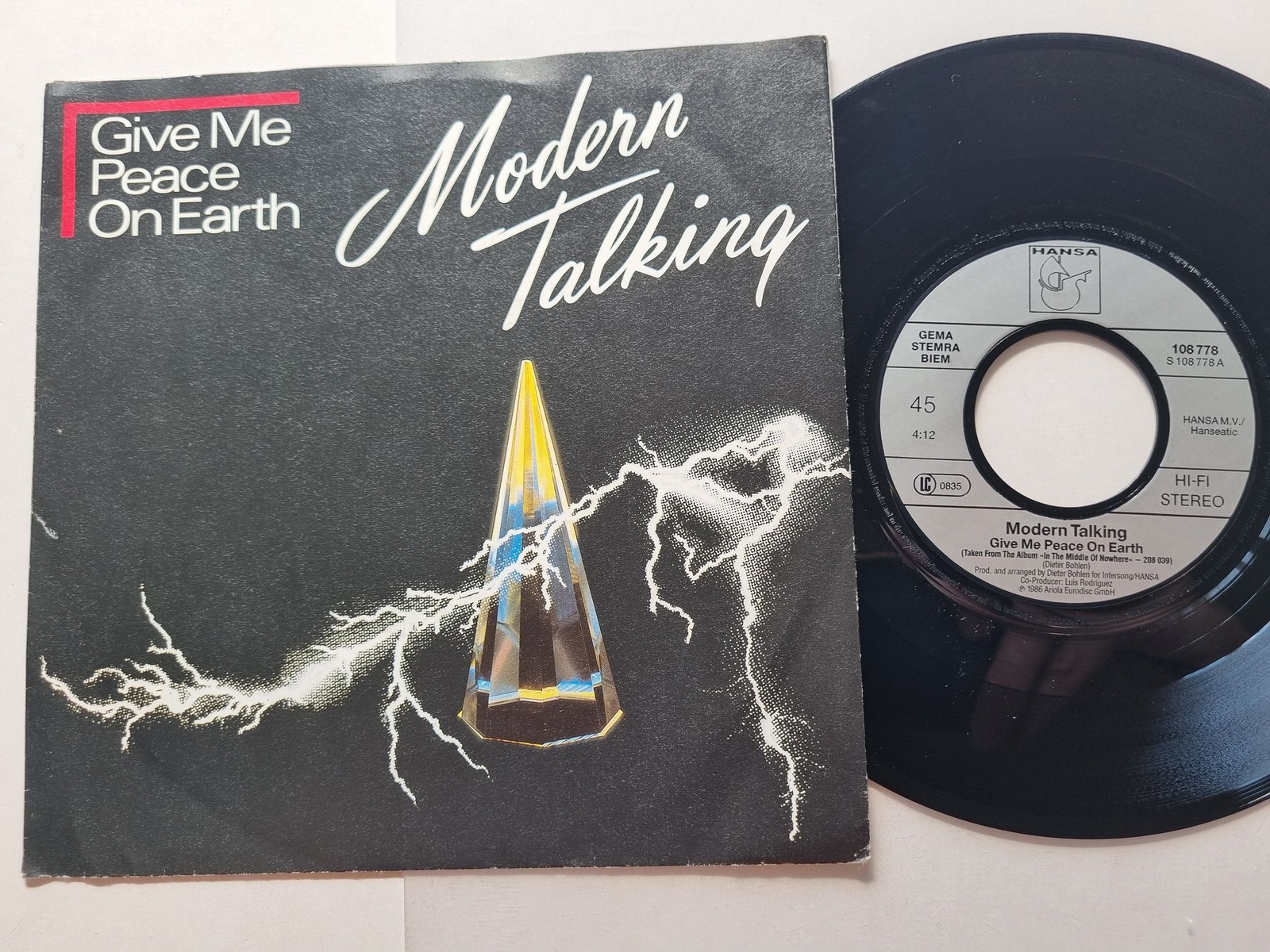 Modern Talking - Give Me Peace On Earth 7'' Vinyl Germany