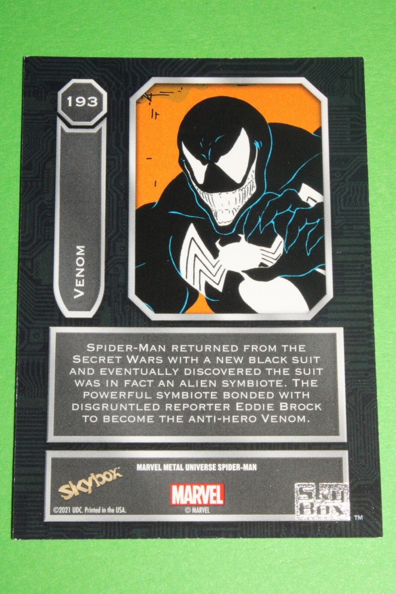 2021 Marvel Metal Universe Spider-Man INSERT BASE #193 VENOM