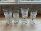 Vintage Anchor Hocking Wexford Diamond Pattern Drinkware Glasses - 4 TYPES